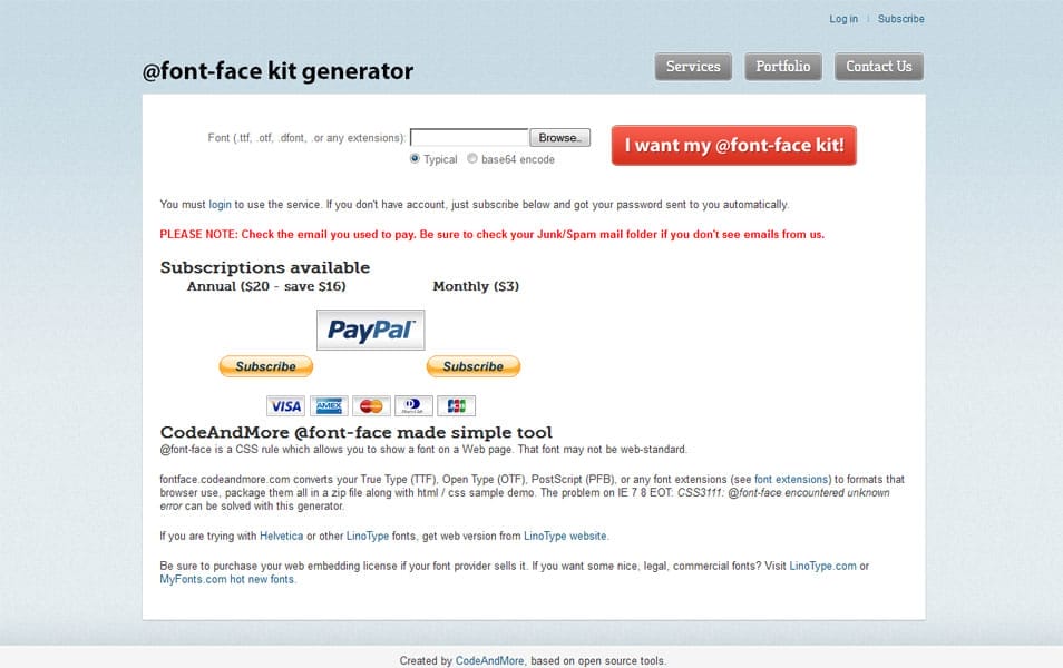 @font-face kit generator