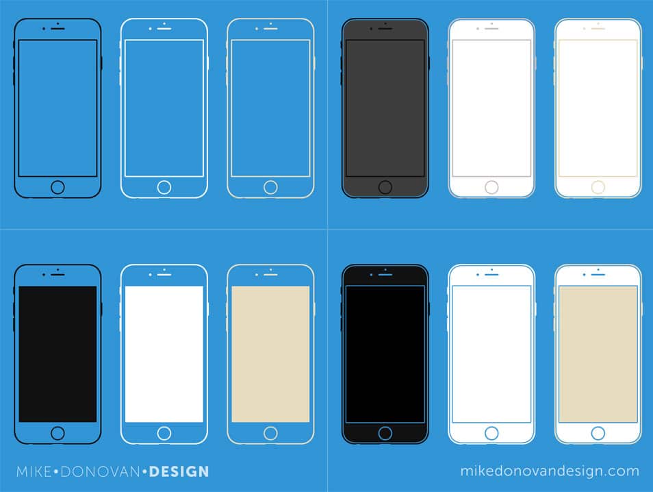 iPhone 6 Wireframe Collection