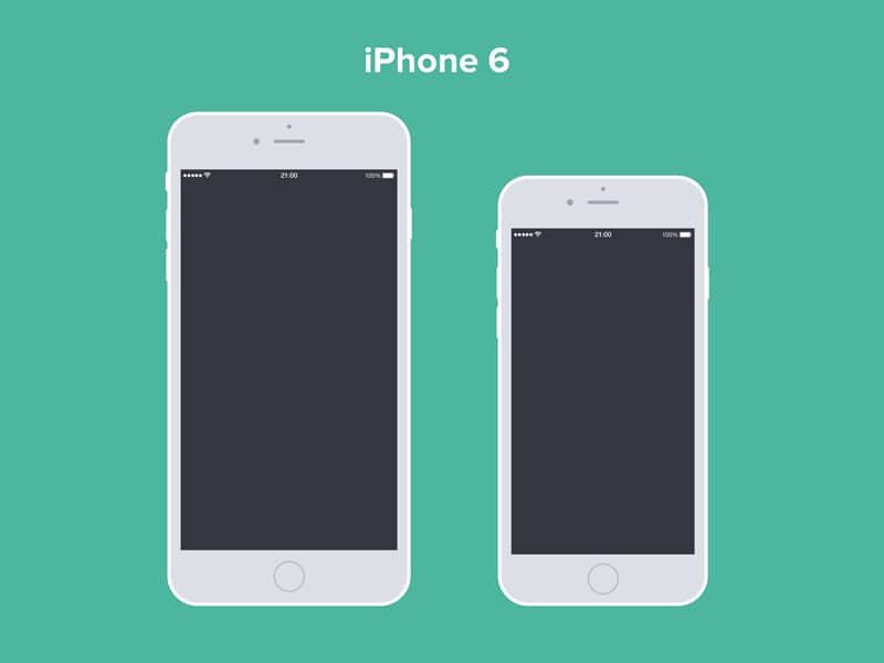 iPhone 6 and 6 Plus Free PSD Mockup