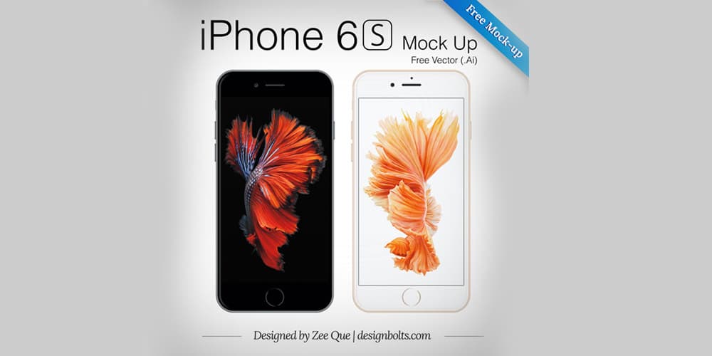 Apple iPhone 6S Vector Mockup