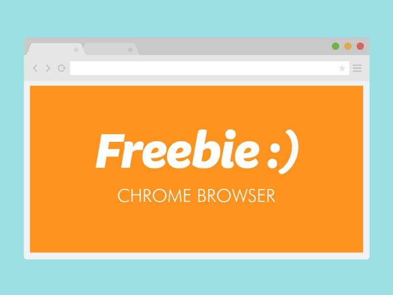 Flat Chrome Browser Mockup Vector
