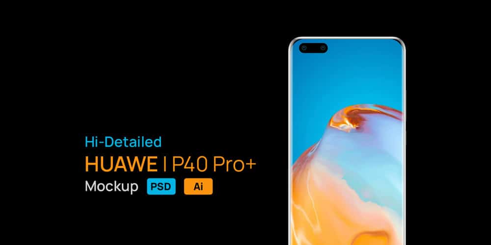 Free Huawei P40 Pro+ Mockup