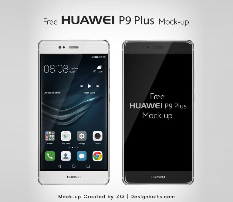 Free Vector Huawei P9 Plus Mockup