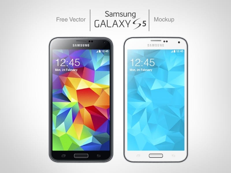 Free Vector Samsung Galaxy S5 Mockup