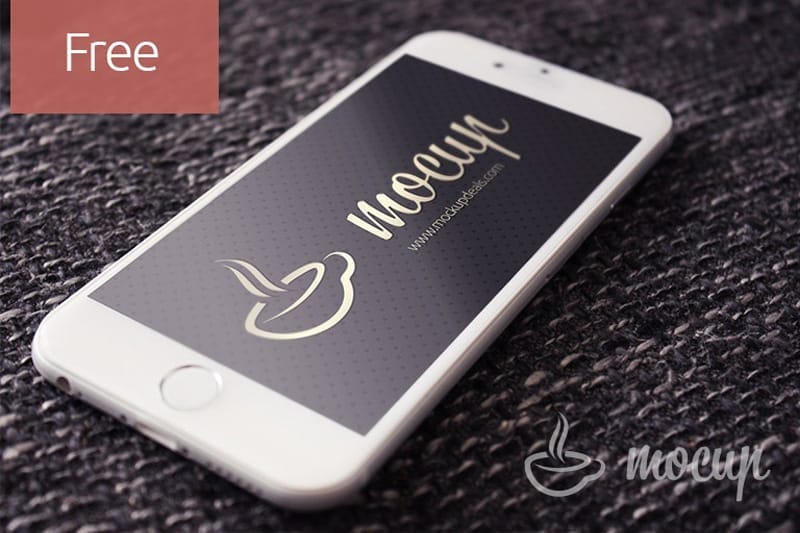 Free iPhone 6 PSD Mockup Couch