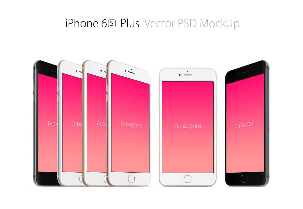 Free iPhone 6s plus Vector Mockup