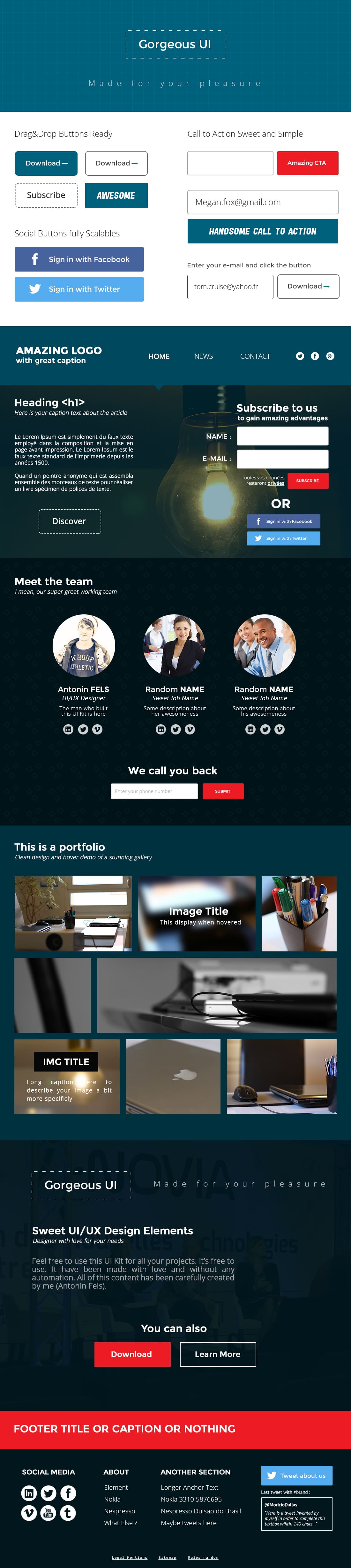 50+ Latest Free UI Kit PSD Collection - Css Author