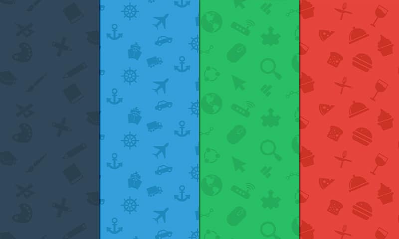 Icon Pattern Backgrounds Set