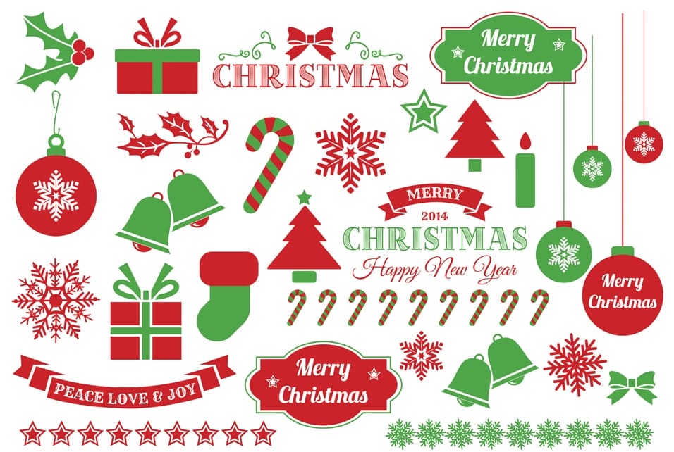 Jingle Bells Christmas Vector Elements