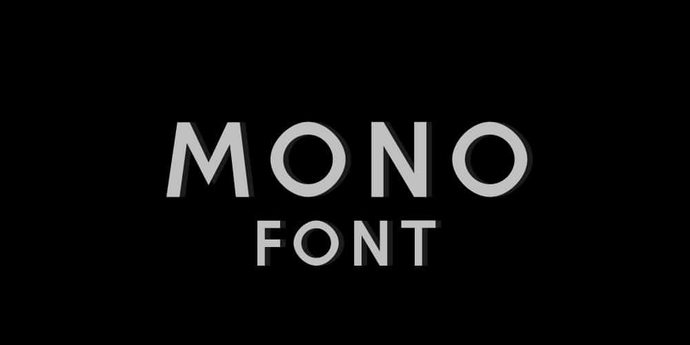 Mono Free Font