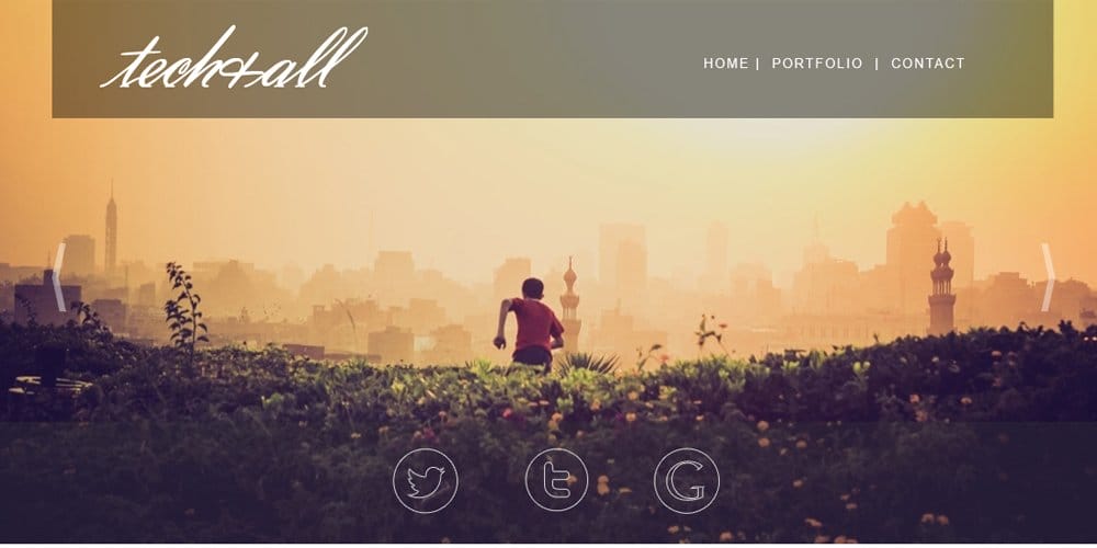 One Page Portfolio Template PSD