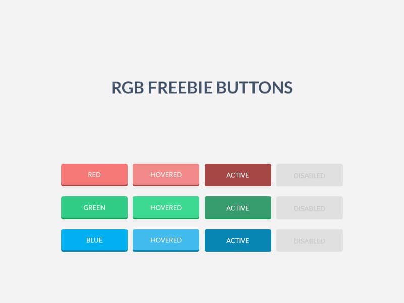 RGB Free Buttons PSD