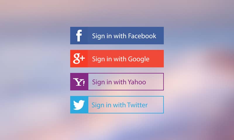 Responsive Sign-in Social Buttons