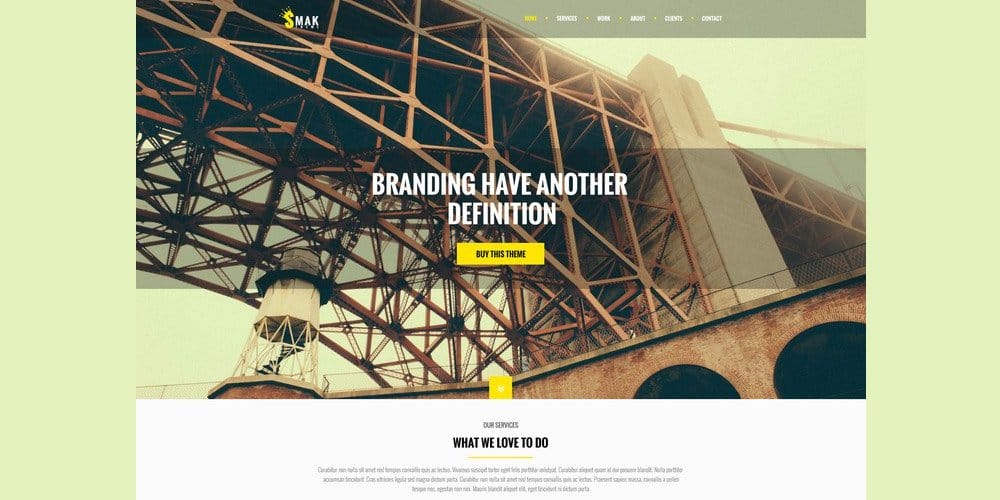 Smak One Page Web Template PSD