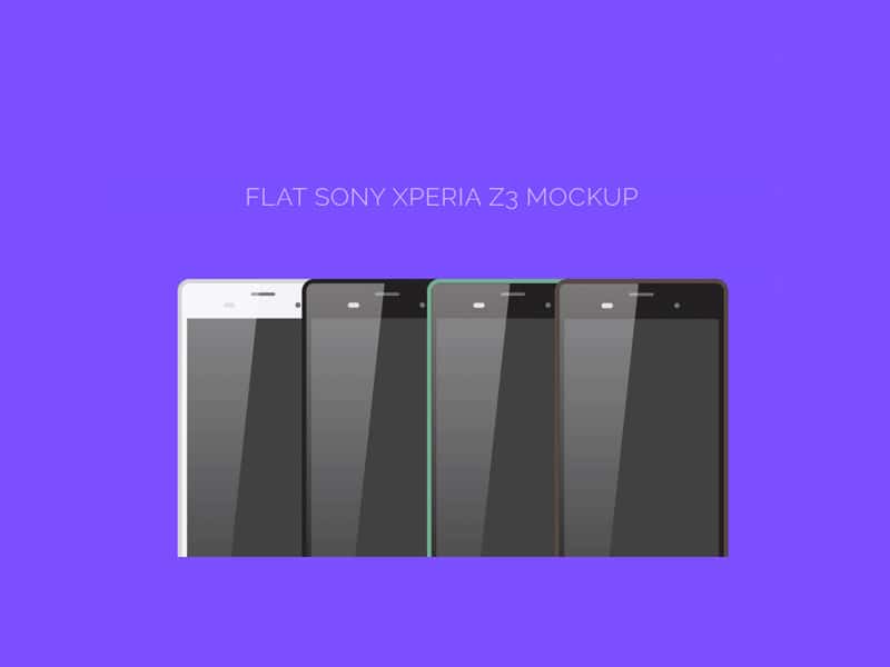 Sony Xperia Z3 Flat Mockup