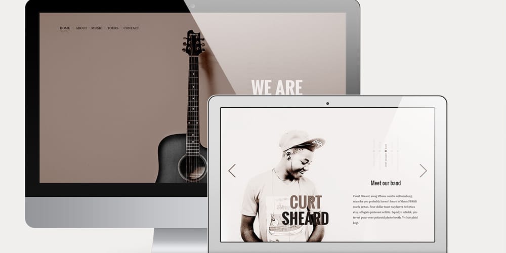 The Band Free Music Related Web Template PSD