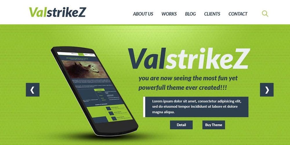 ValstrikeZ One Page Portfolio PSD