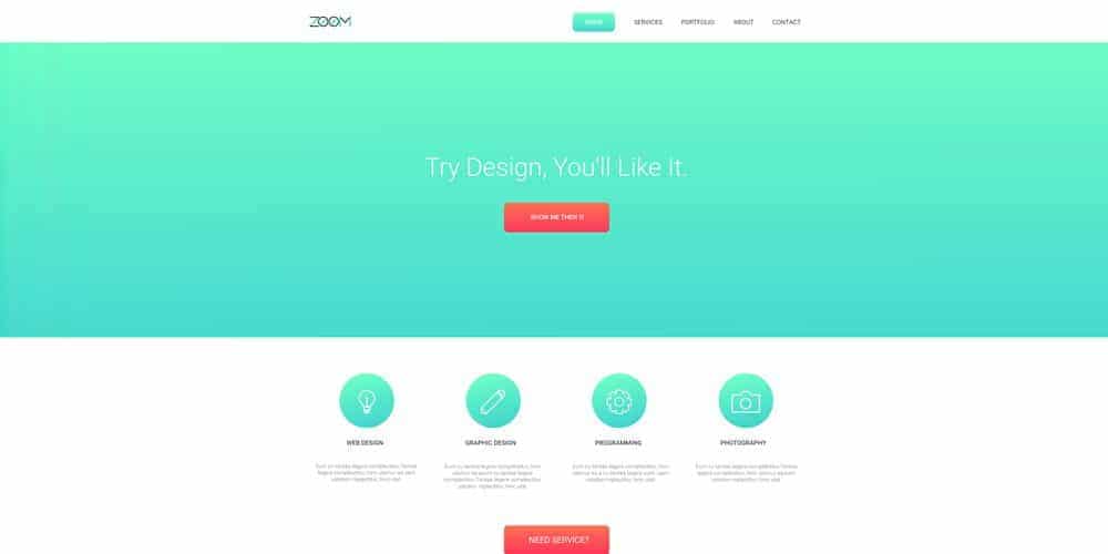 Free Single Page Website Templates PSD » CSS Author
