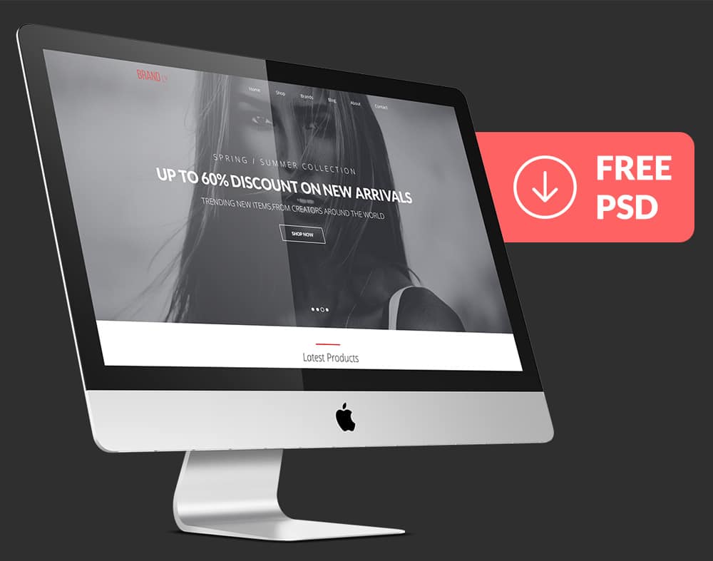 Brandly Free Single Page Web Template PSD