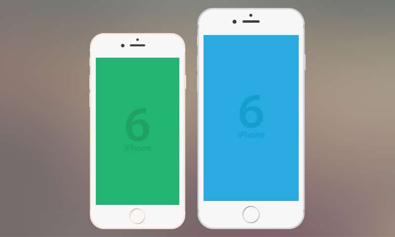  iPhone 6 Flat Vector Mockup