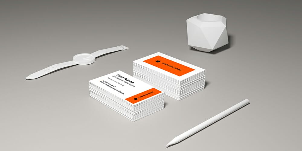 3D Business Card Mockup