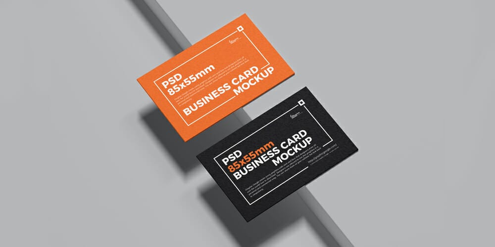85×55 mm Business Card Mockup