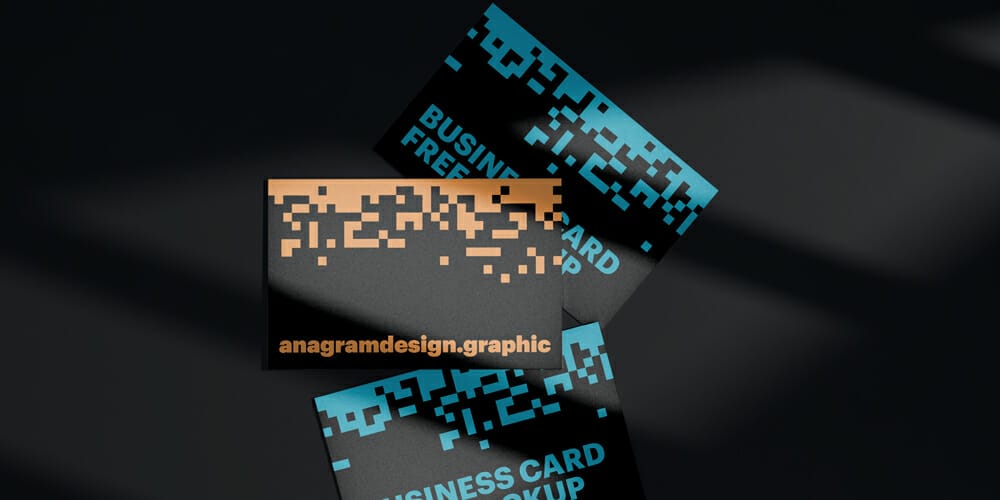 Black Business Cards Mockups