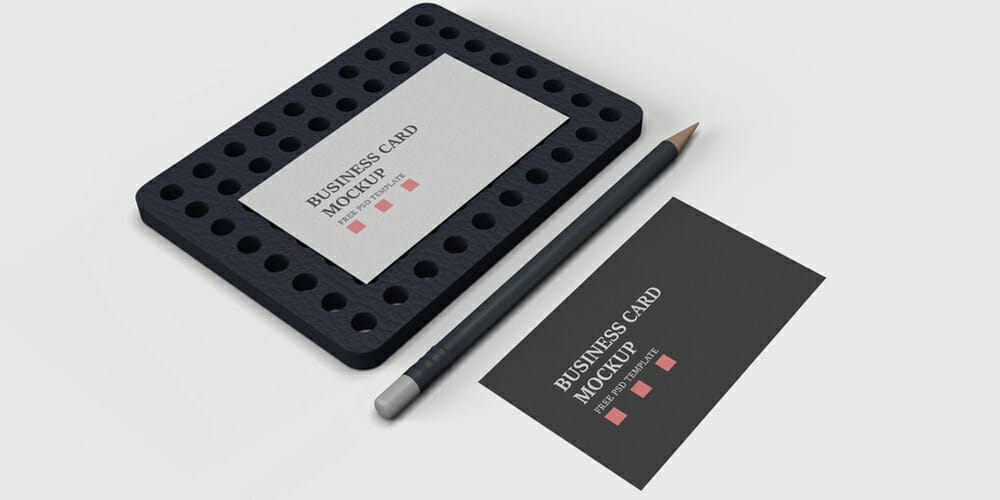 100+ Free Business Card Mockups PSD 111 Black and White Business Card Mockup