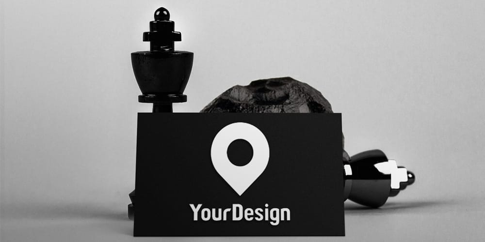 Black One Side Business Card