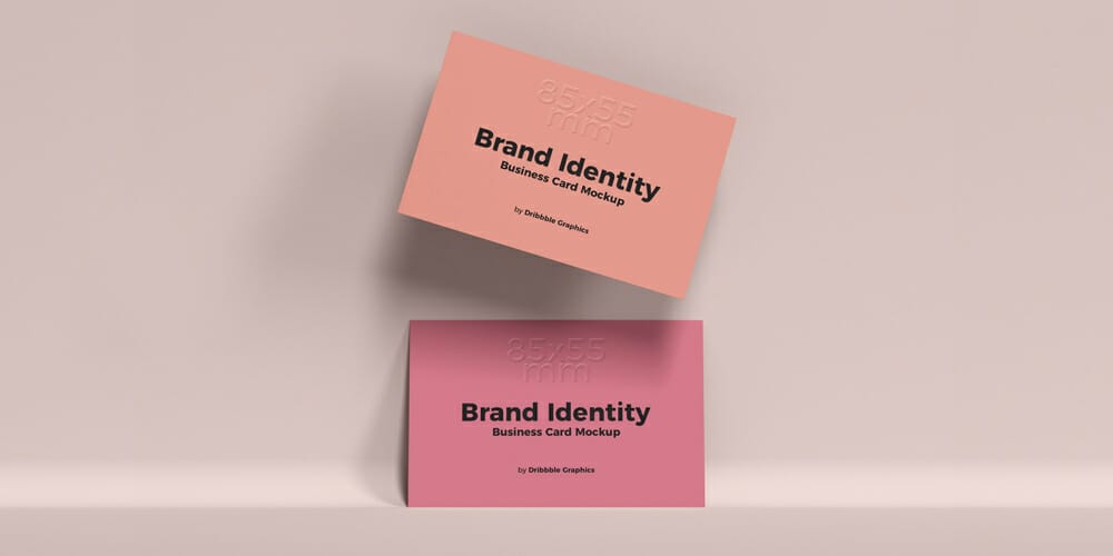 Brand Identity 85×55 mm Business Card Mockup