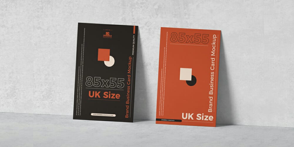 Brand UK Size Business Card Mockup
