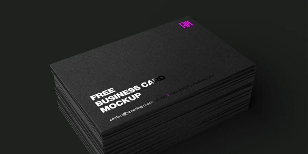 Business Card Mockup Dark Mode