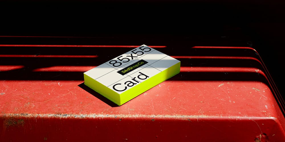 Business Card Mockup Template on a Table