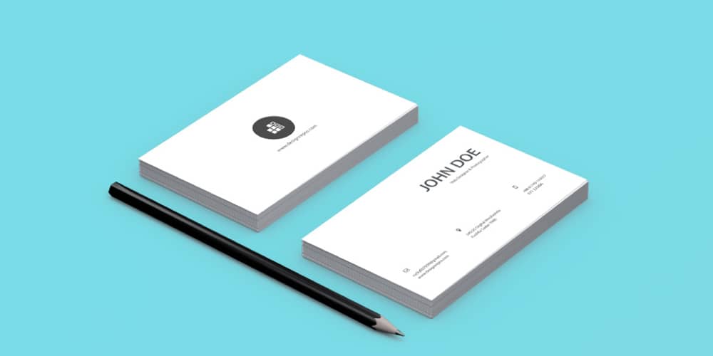 100+ Free Business Card Mockups PSD 193 Business Card Mockup With Pencil