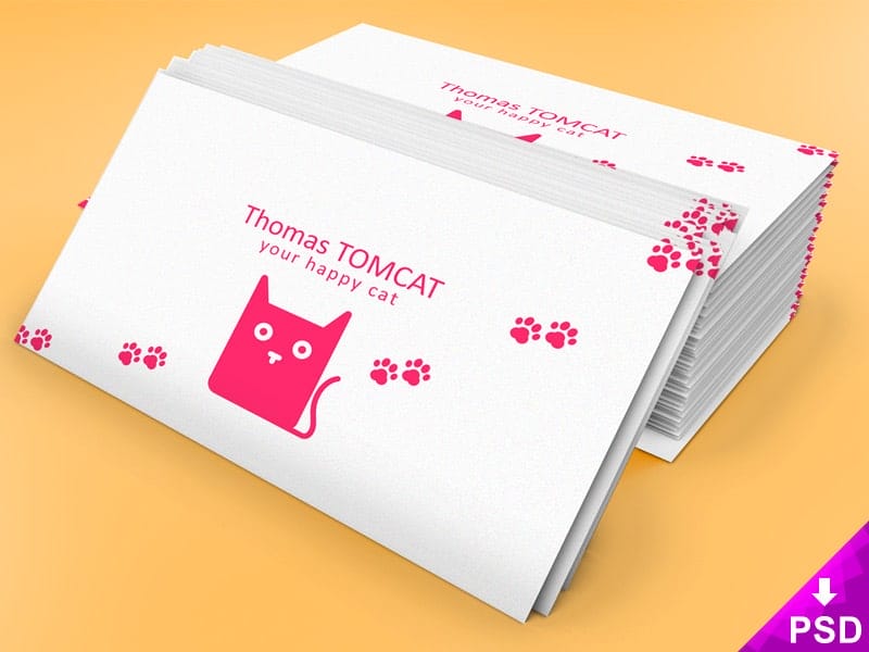 Business Card Stack Mock-up