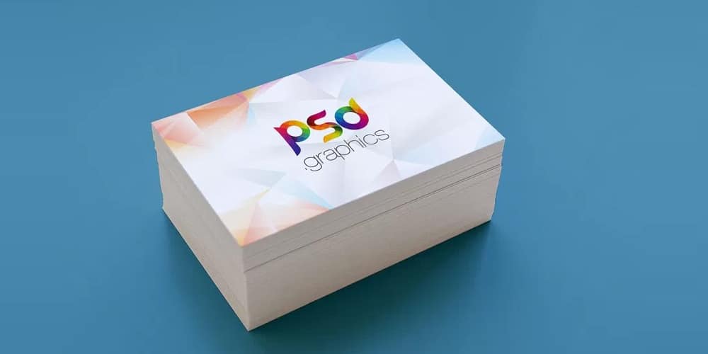 Business Card Stack Mockup PSD