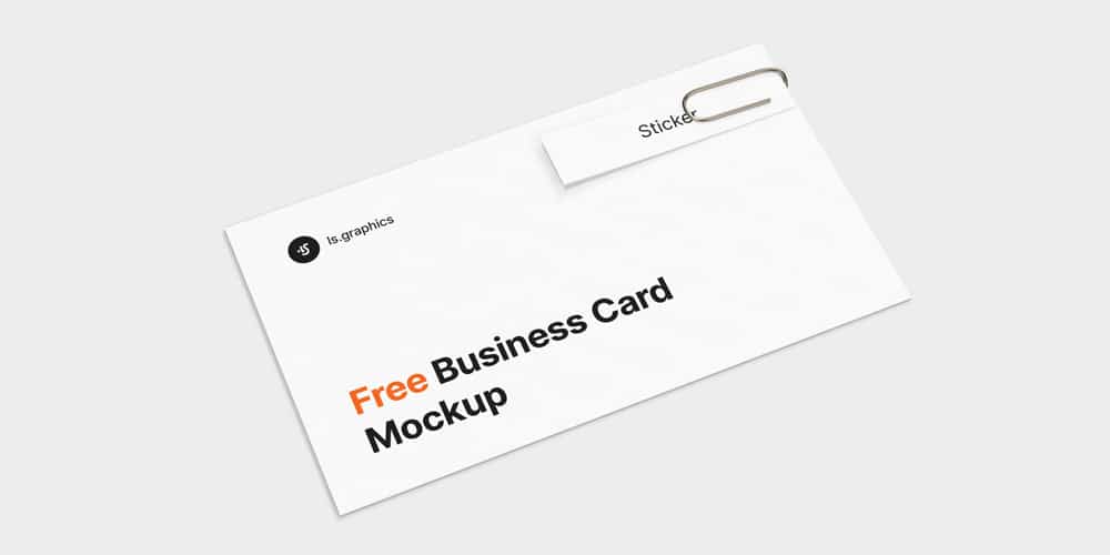 Business Card and Sticker Mockup