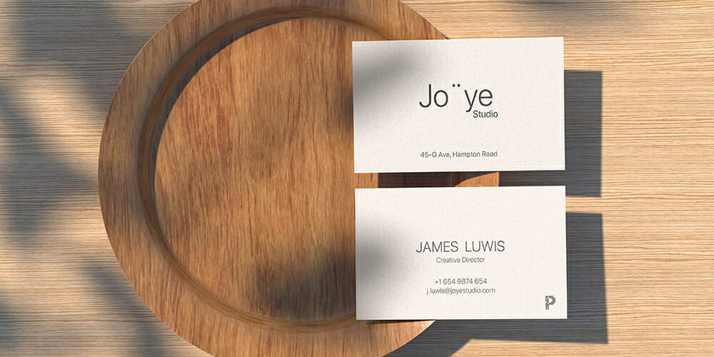 100+ Free Business Card Mockups PSD 25 Business Card on Plate Mockup