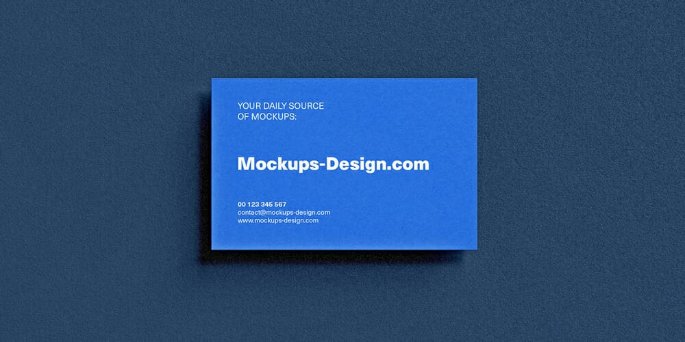 Business Card on Textured Paper Mockup