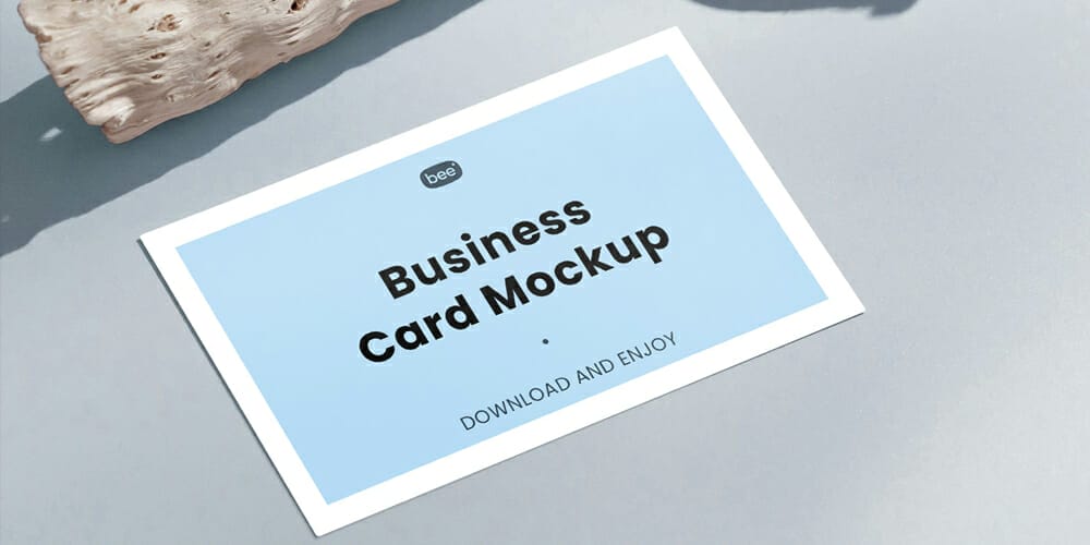 Business Card with Stick Mockup