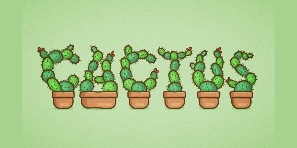 Cactus Text Effect in Adobe Illustrator