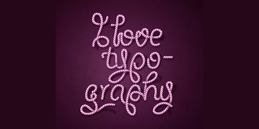 Candy Cane Typography