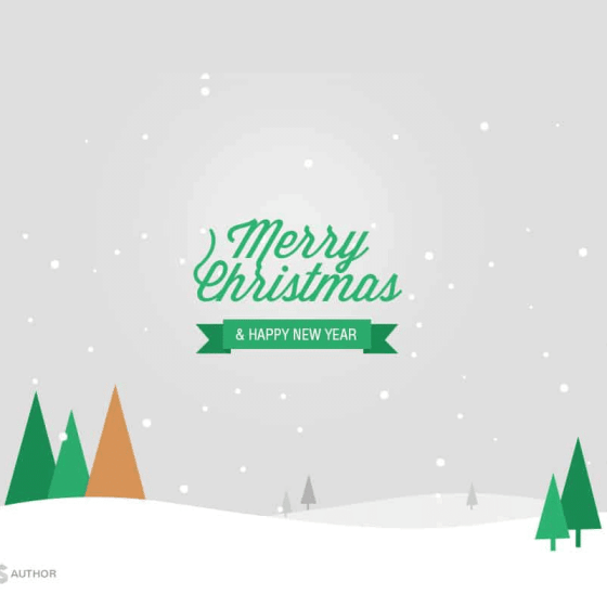Christmas and New Year Greeting Card PSD