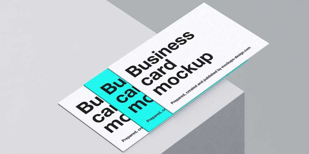 Clean and Minimal Business Cards Mockup