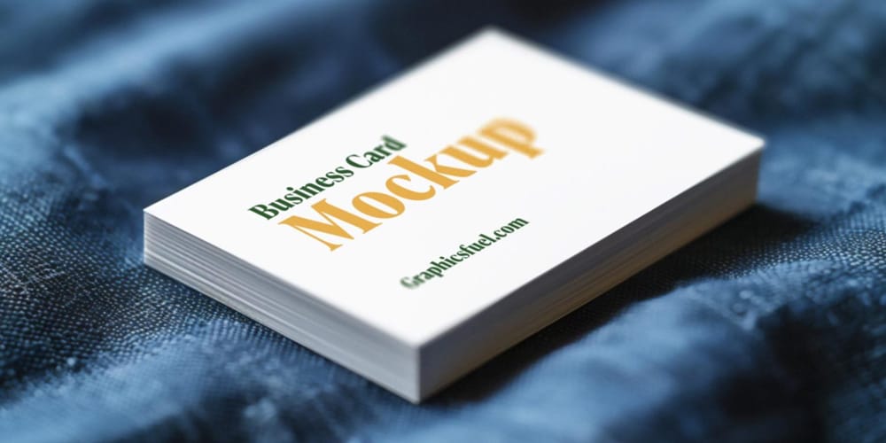 Close-up Business Card Mockup Template