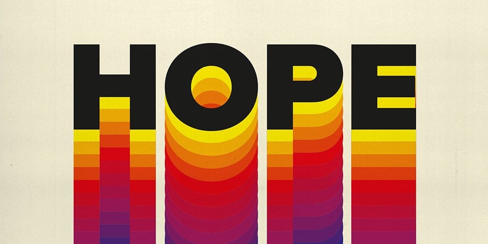 Colorful Retro Style Rainbow Text Effect