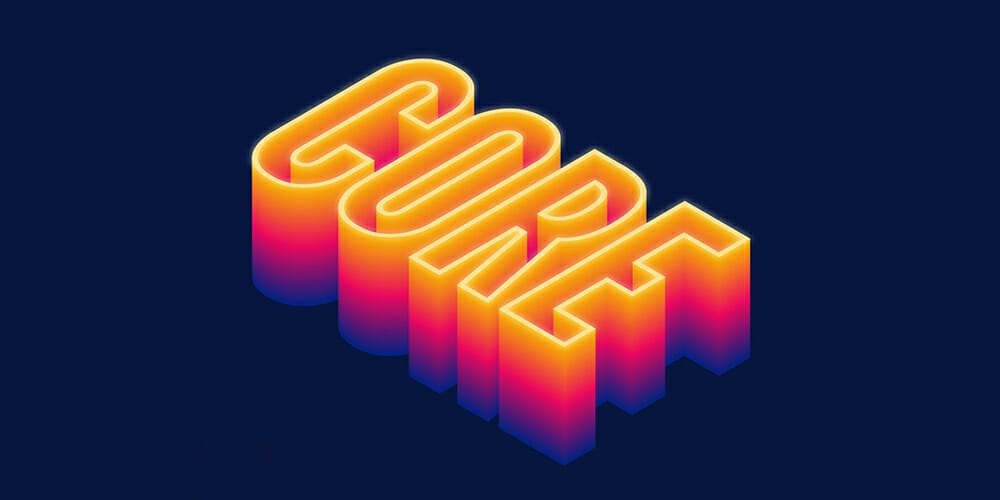 Colourful 3D Isometric Text Effect