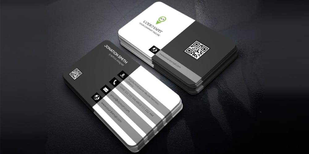 Corporate Business Card Mockups PSD