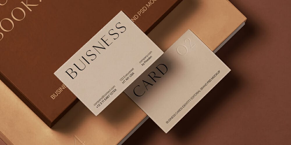 Editorial Branding Business Card Mockup