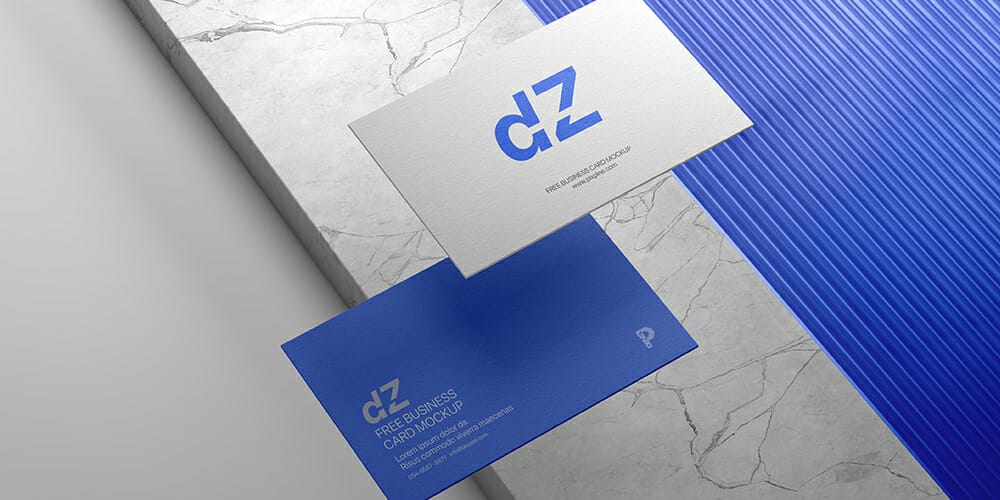 100+ Free Business Card Mockups PSD 194 Elegant Realistic Business Card Mockup